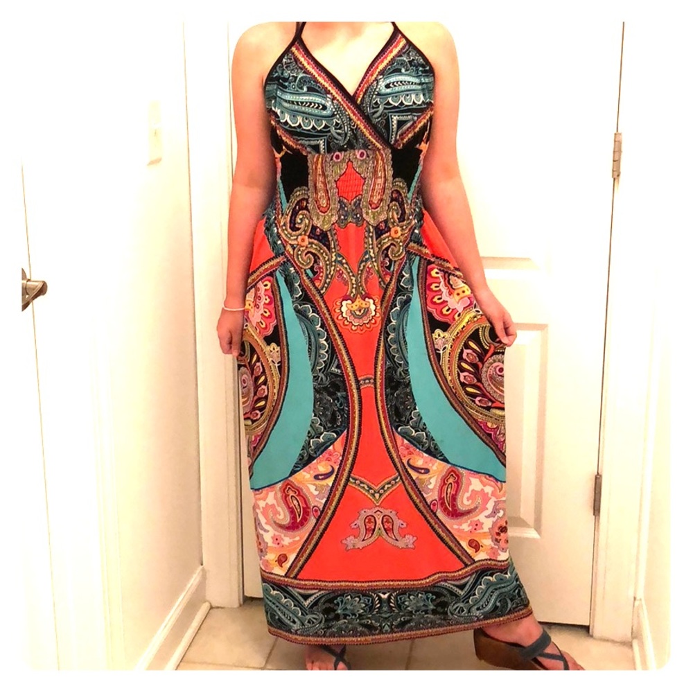 Sexy colorful summer dress